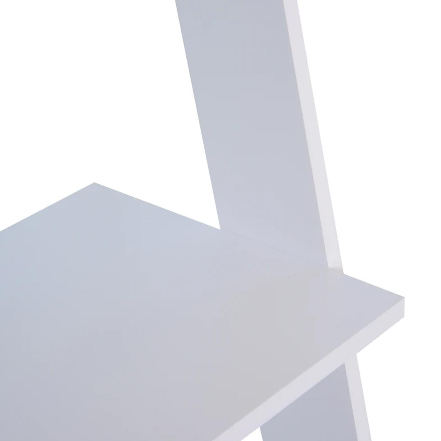 Estantería CARDEN, 50x40x195 cm, Diseño Moderno en Escalera, en Madera color Blanco