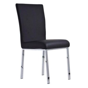 Silla de Confidente CARLO, muy robusta y resistente, Piel Negro