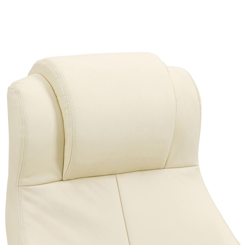 Sillón de oficina CRISTOBAL en Piel Natural color Negro