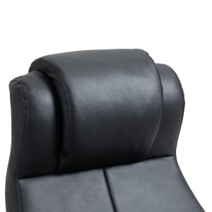 Sillón de oficina CRISTOBAL en Piel Natural color Negro