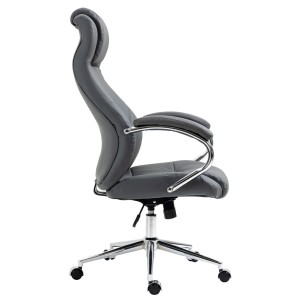Sillón de oficina CRISTOBAL en Piel Natural color Negro