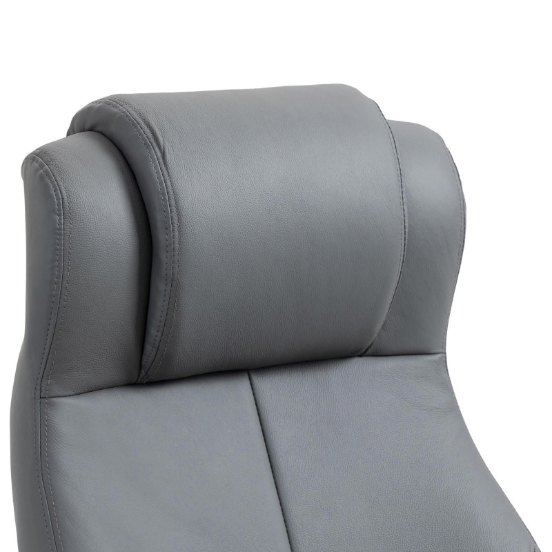 Sillón de oficina CRISTOBAL en Piel Natural color Negro