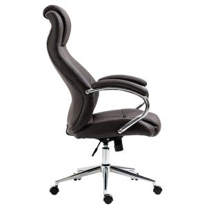 Sillón de oficina CRISTOBAL en Piel Natural color Negro