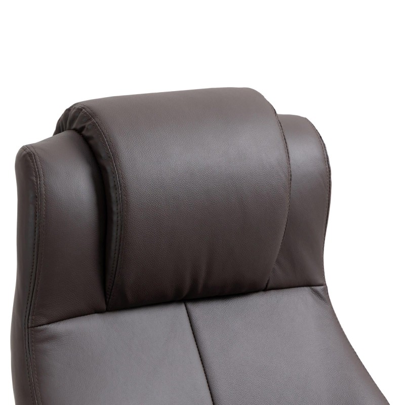 Sillón de oficina CRISTOBAL en Piel Natural color Negro