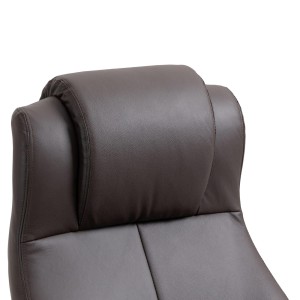 Sillón de oficina CRISTOBAL en Piel Natural color Negro