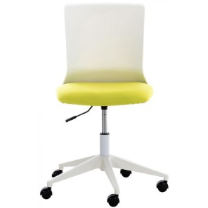 Silla de Oficina TURY, estructura blanca, en Tela color Negro