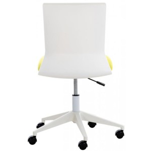 Silla de Oficina TURY, estructura blanca, en Tela color Negro