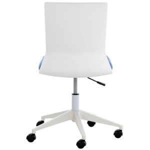 Silla de Oficina TURY, estructura blanca, en Tela color Negro