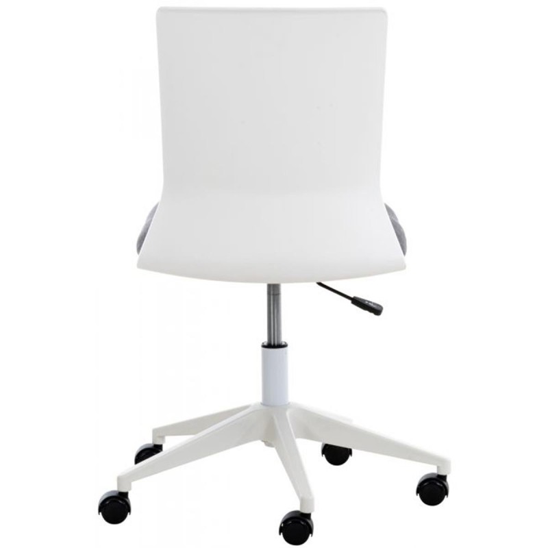Silla de Oficina TURY, estructura blanca, en Tela color Negro