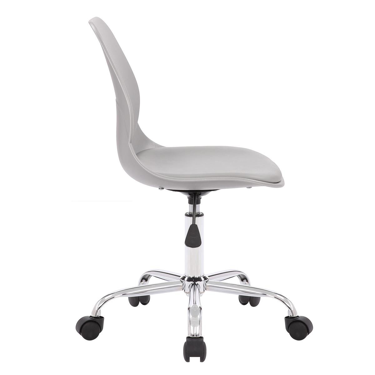Silla de Oficina MACAO, Diseño Moderno, Base Metálica, Ajustable en Altura, color Gris
