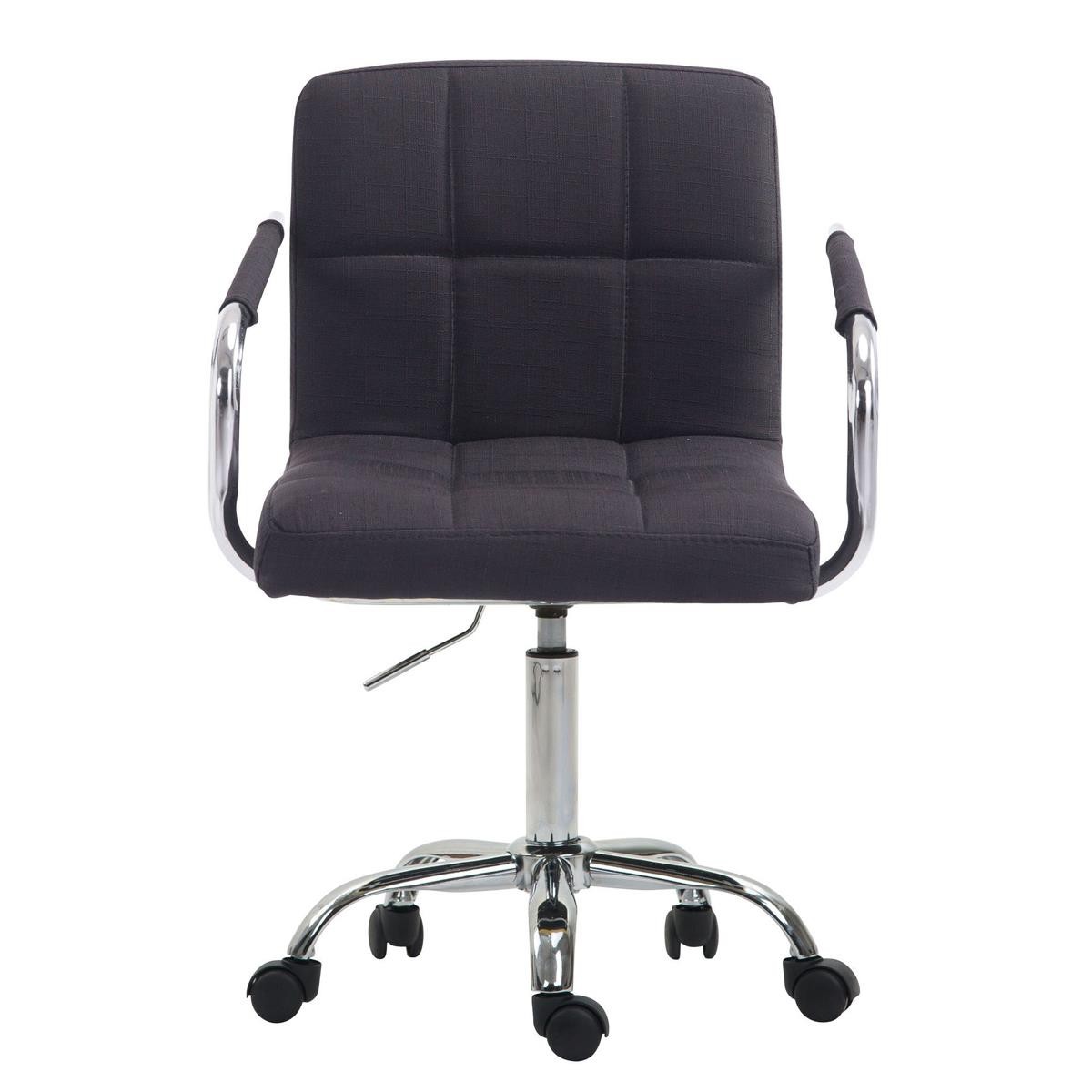 Silla de Oficina BETTY TELA, Gran Acolchado, Estructura Metálica, color Negro