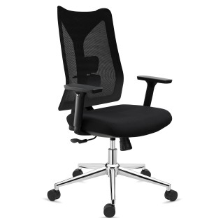 Silla de Oficina Ergonómica ADARA, uso profesional 8h, negro