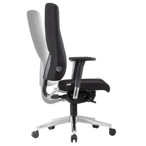 Silla Ergonómica MAGNO, Totalmente Ajustable, en Tela Negra