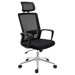 Silla de Oficina ERGOCITY, Reposacabezas, En Negro
