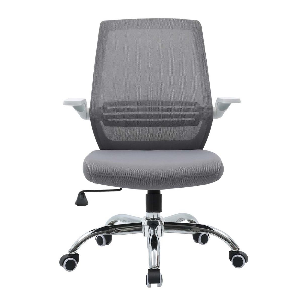 Silla de Oficina NEKKAR, Brazos Abatibles, Cómoda y Funcional, En Blanco y Negro