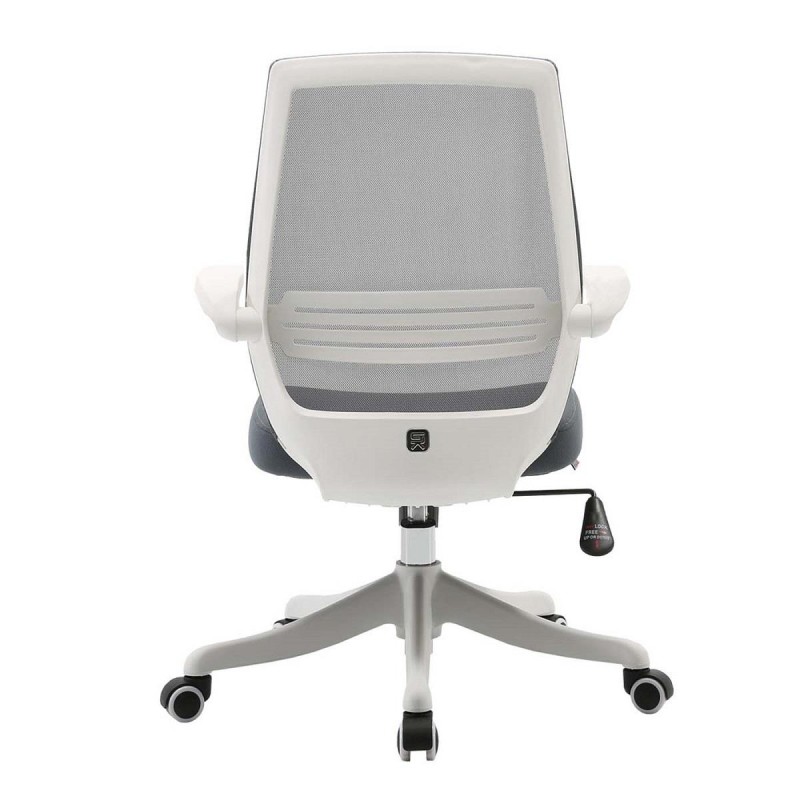 Silla de Oficina NEKKAR, brazos abatibles, blanco y negro