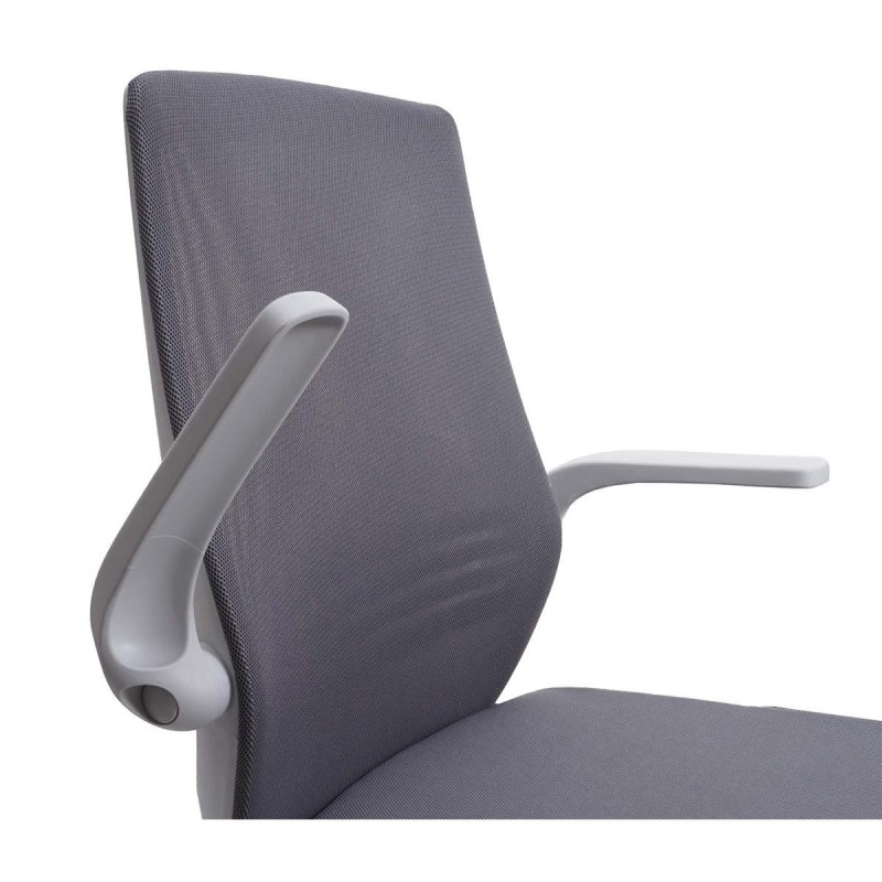 Silla de Oficina NEKKAR, brazos abatibles, blanco y negro