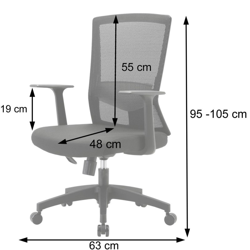 Silla Ergonómica WONDER en Malla Transpirable color Negro