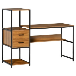 Mesa de Oficina ALHAMBRA, en Metal y Madera, color Negro y Nogal 2