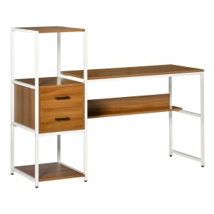Mesa de Oficina ALHAMBRA, en Metal y Madera, color Negro y Nogal