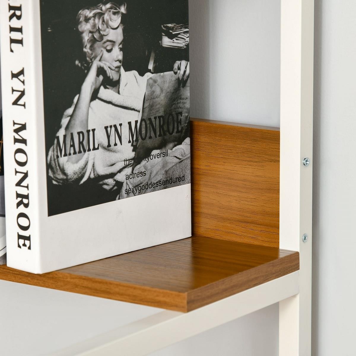 Mesa de Oficina ALHAMBRA, con Cajones y Estantes, 140x50x110 cm, en Metal y Madera, color Negro y Nogal