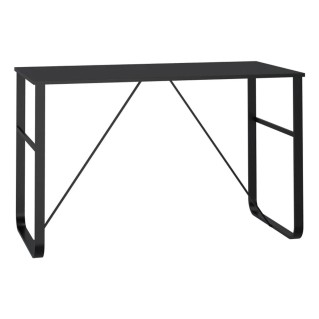 Mesa de oficina CHIMO, estructura metálica negra y superficie de cristal 2