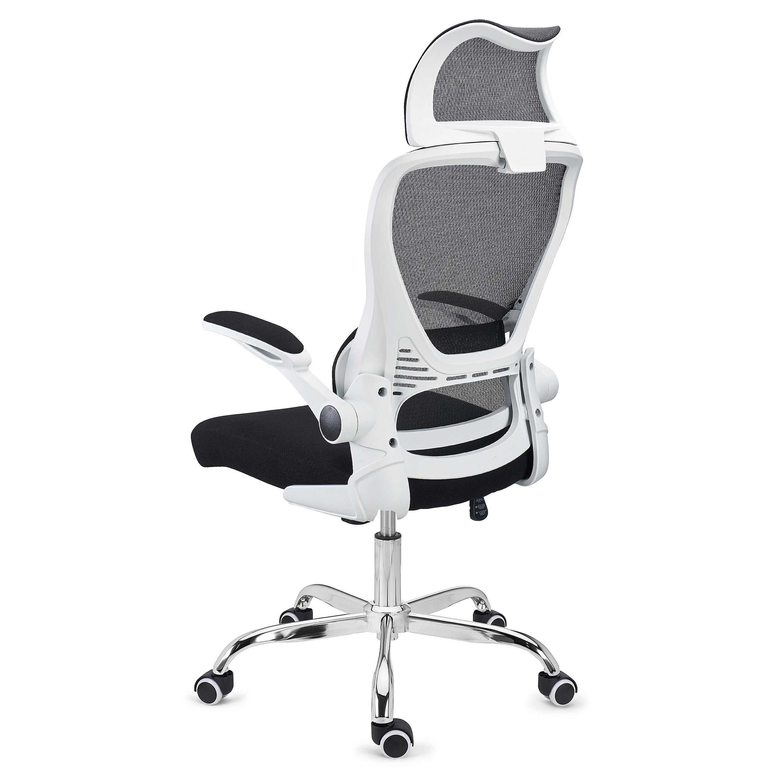 Silla de Oficina CORFU, Reposacabezas, Brazos Abatibles, Diseño Ergonómico, En Negro
