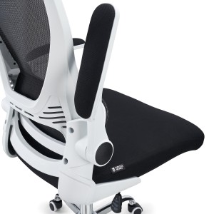 Silla de Oficina CORFU, brazos abatibles y reposacabezas, negro