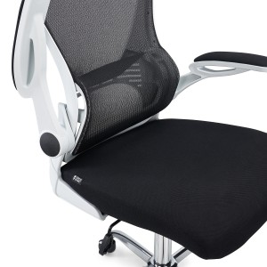 Silla de Oficina CORFU, brazos abatibles y reposacabezas, negro