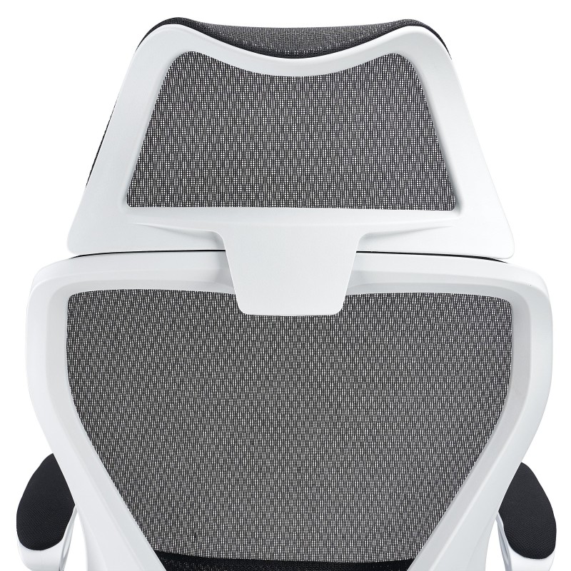 Silla de Oficina CORFU, brazos abatibles y reposacabezas, negro