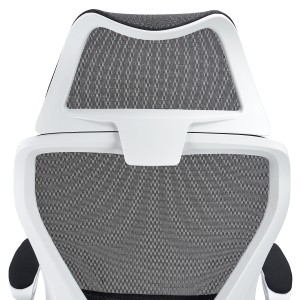 Silla de Oficina CORFU, brazos abatibles y reposacabezas, negro