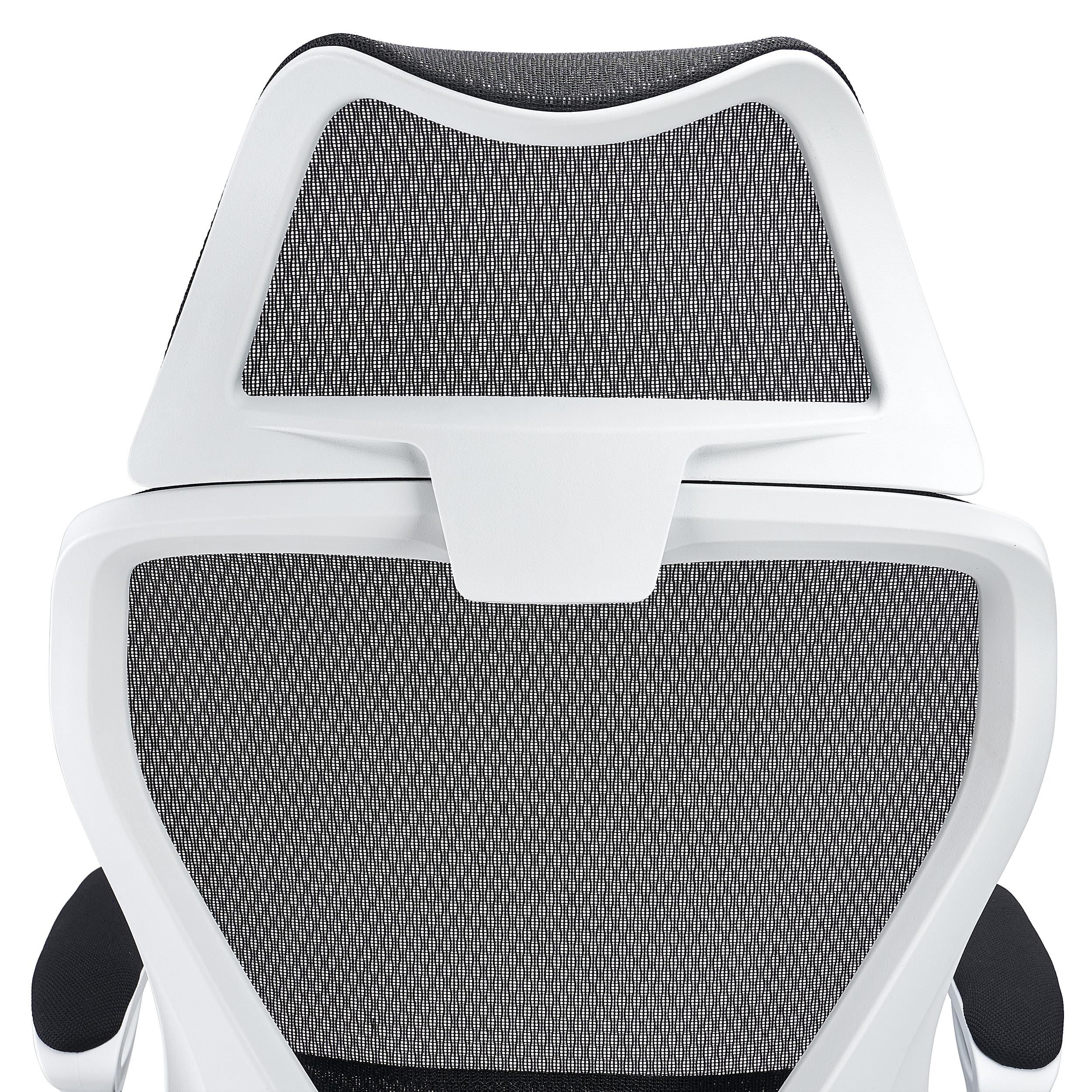 Silla de Oficina CORFU, Reposacabezas, Brazos Abatibles, Diseño Ergonómico, En Negro