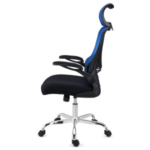 Silla de Oficina CORFU, brazos abatibles y reposacabezas, negro