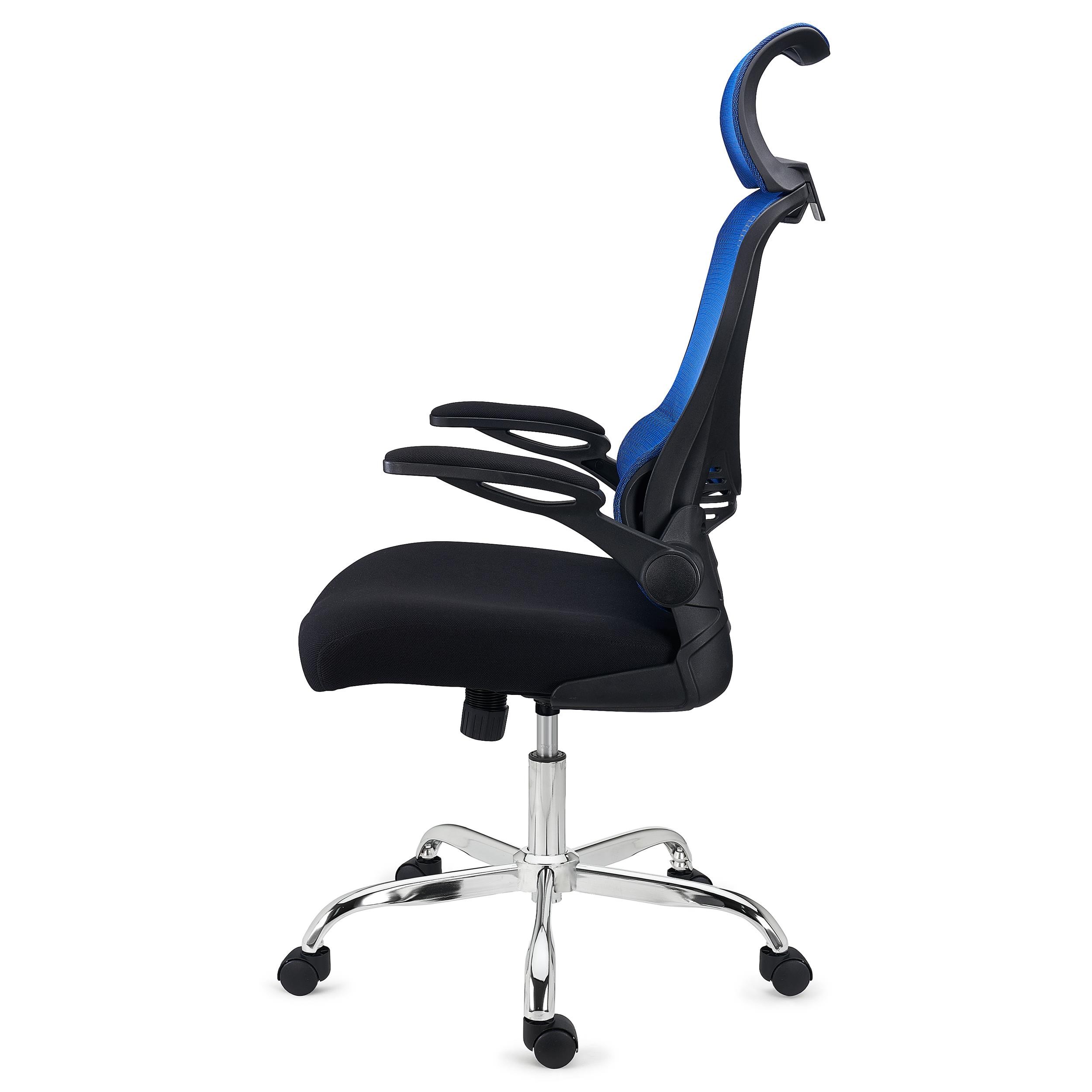 Silla de Oficina CORFU, Reposacabezas, Brazos Abatibles, Diseño Ergonómico, En Negro