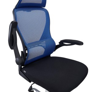 Silla de Oficina CORFU, brazos abatibles y reposacabezas, negro