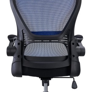 Silla de Oficina CORFU, brazos abatibles y reposacabezas, negro