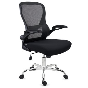Silla de Oficina CORFU, brazos abatibles, negro