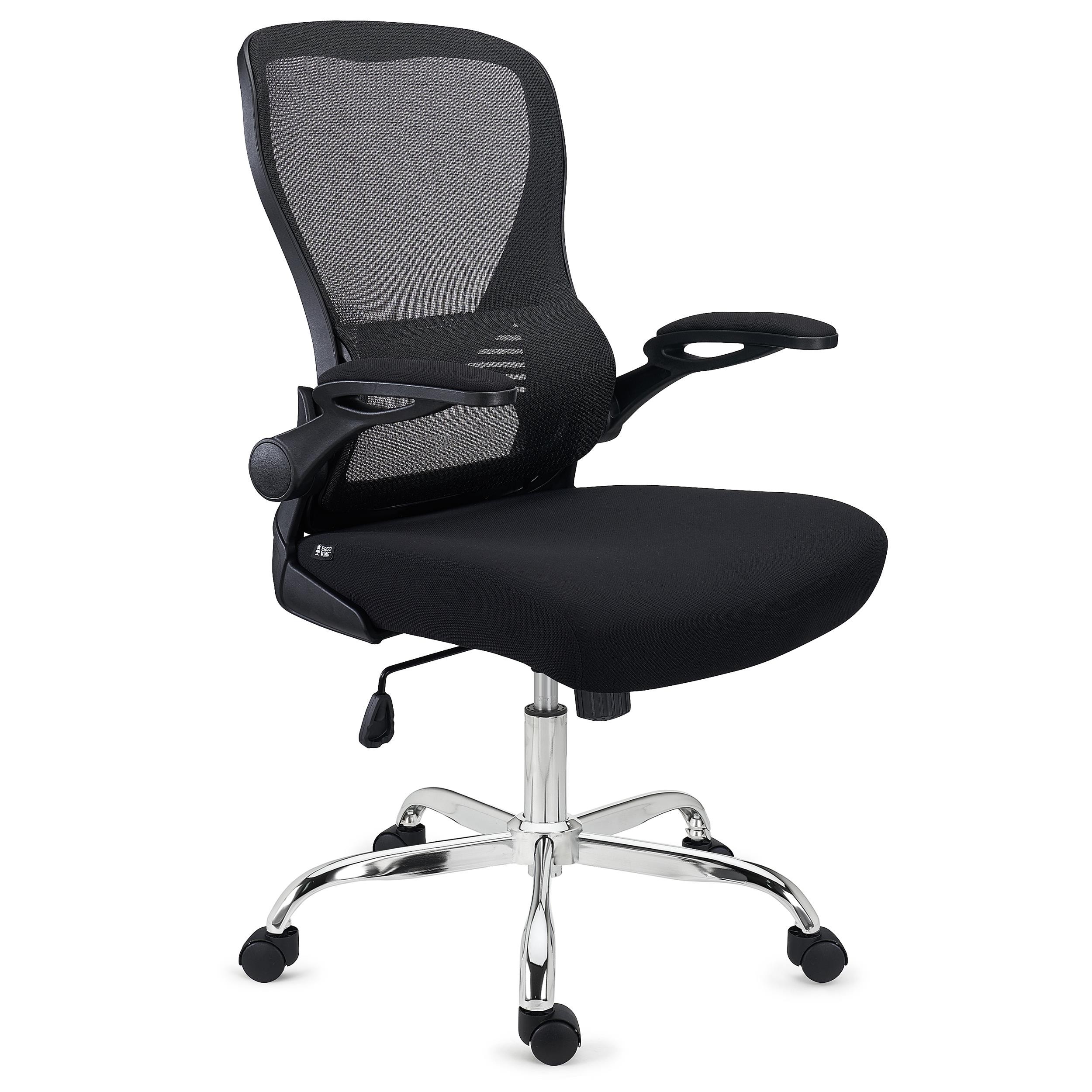 Silla de Oficina CORFU, Brazos Abatibles, Diseño Ergonómico, Transpirable, En Negro