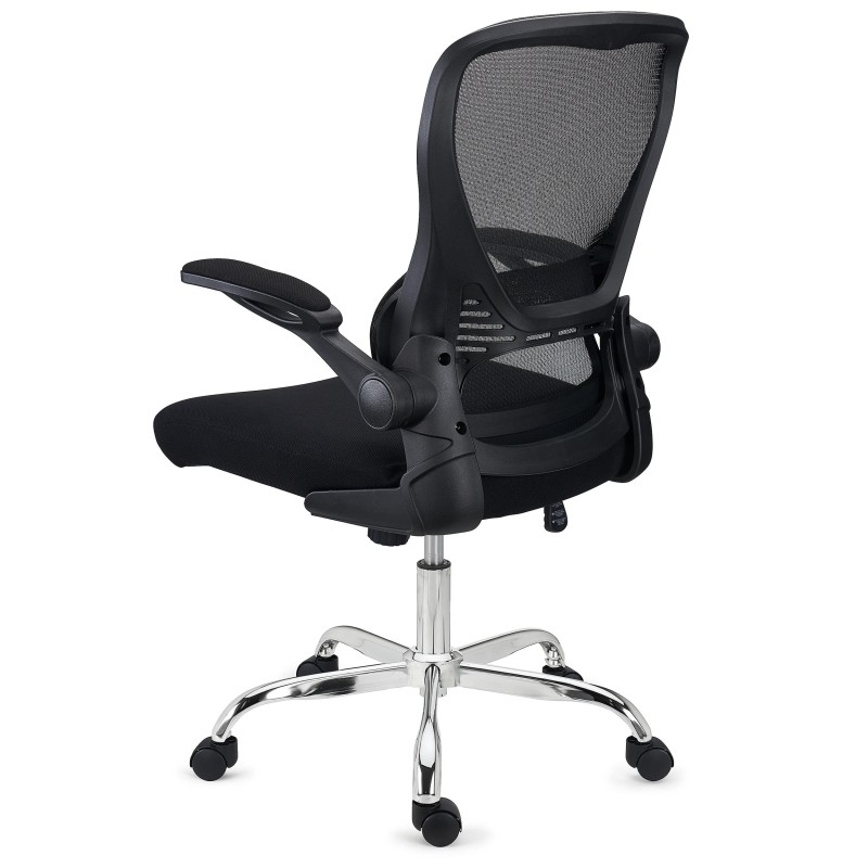 Silla de Oficina CORFU, brazos abatibles, negro