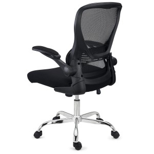 Silla de Oficina CORFU, brazos abatibles, negro