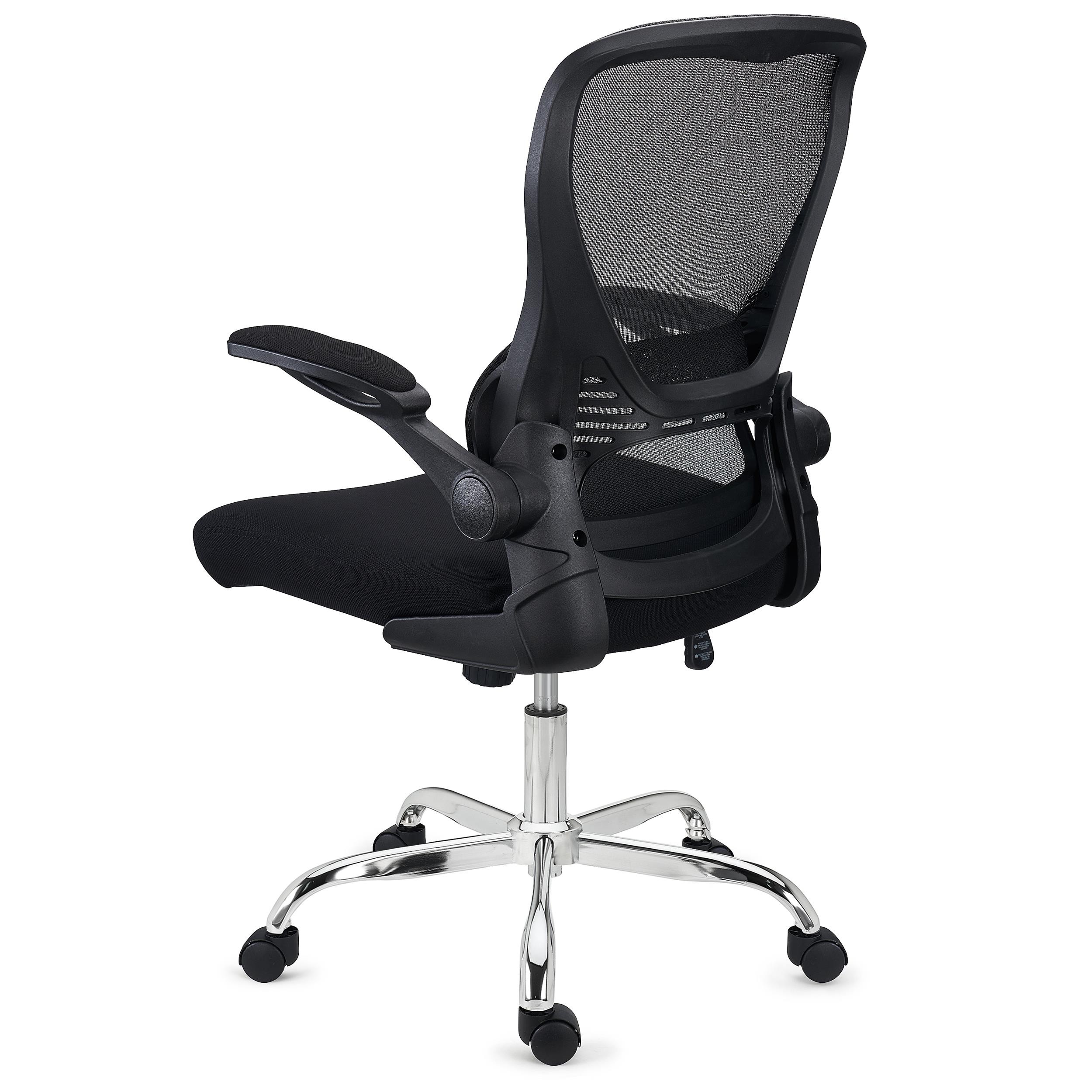 Silla de Oficina CORFU, Brazos Abatibles, Diseño Ergonómico, Transpirable, En Negro