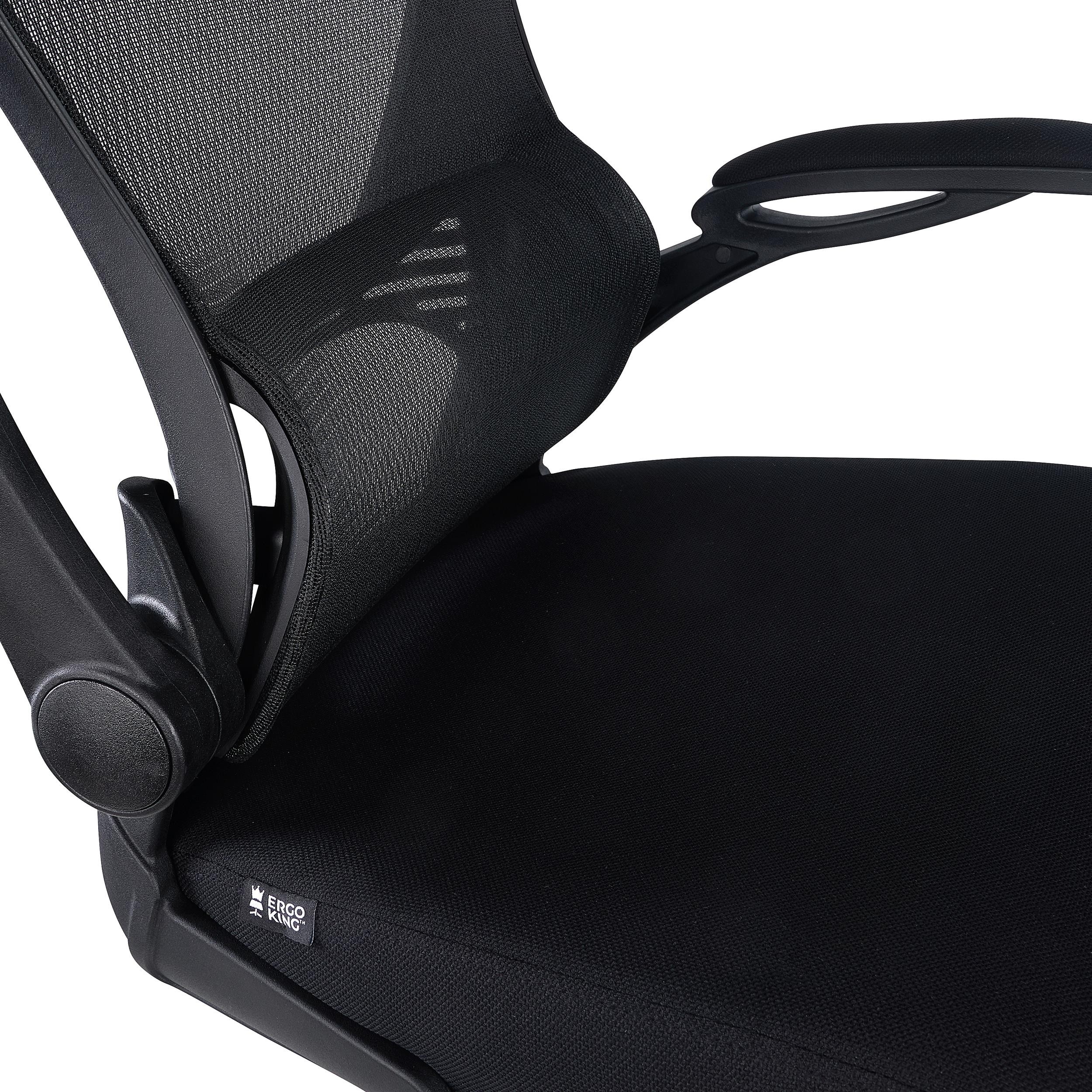 Silla de Oficina CORFU, Brazos Abatibles, Diseño Ergonómico, Transpirable, En Negro