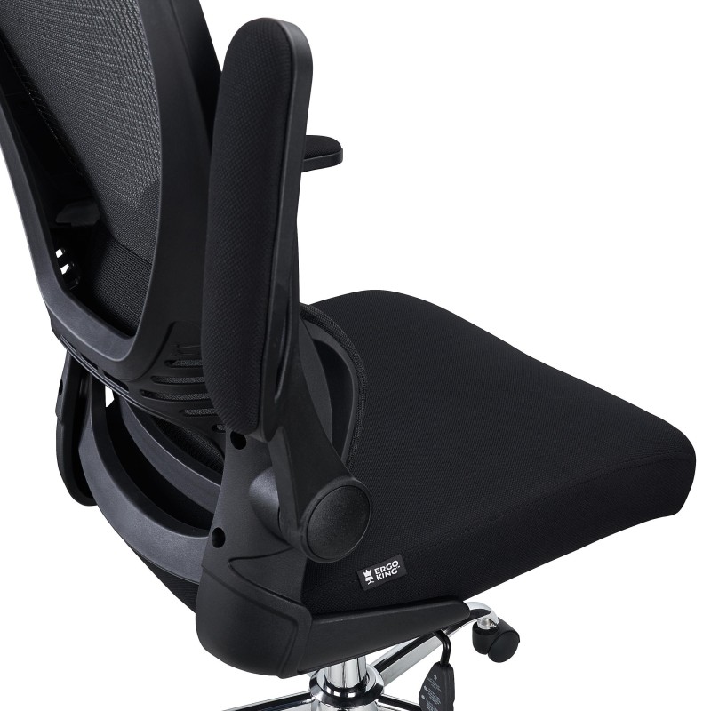 Silla de Oficina CORFU, brazos abatibles, negro