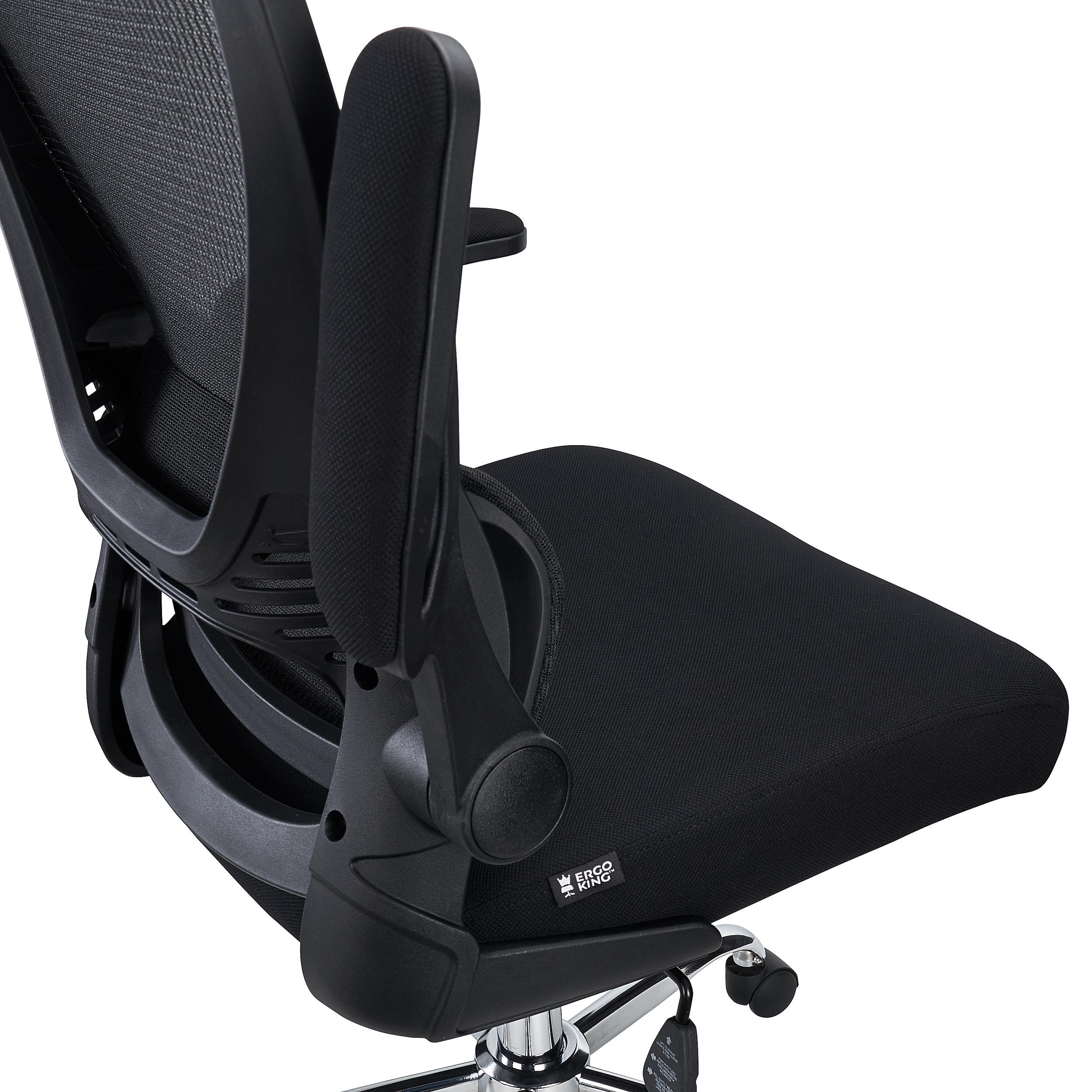 Silla de Oficina CORFU, Brazos Abatibles, Diseño Ergonómico, Transpirable, En Negro