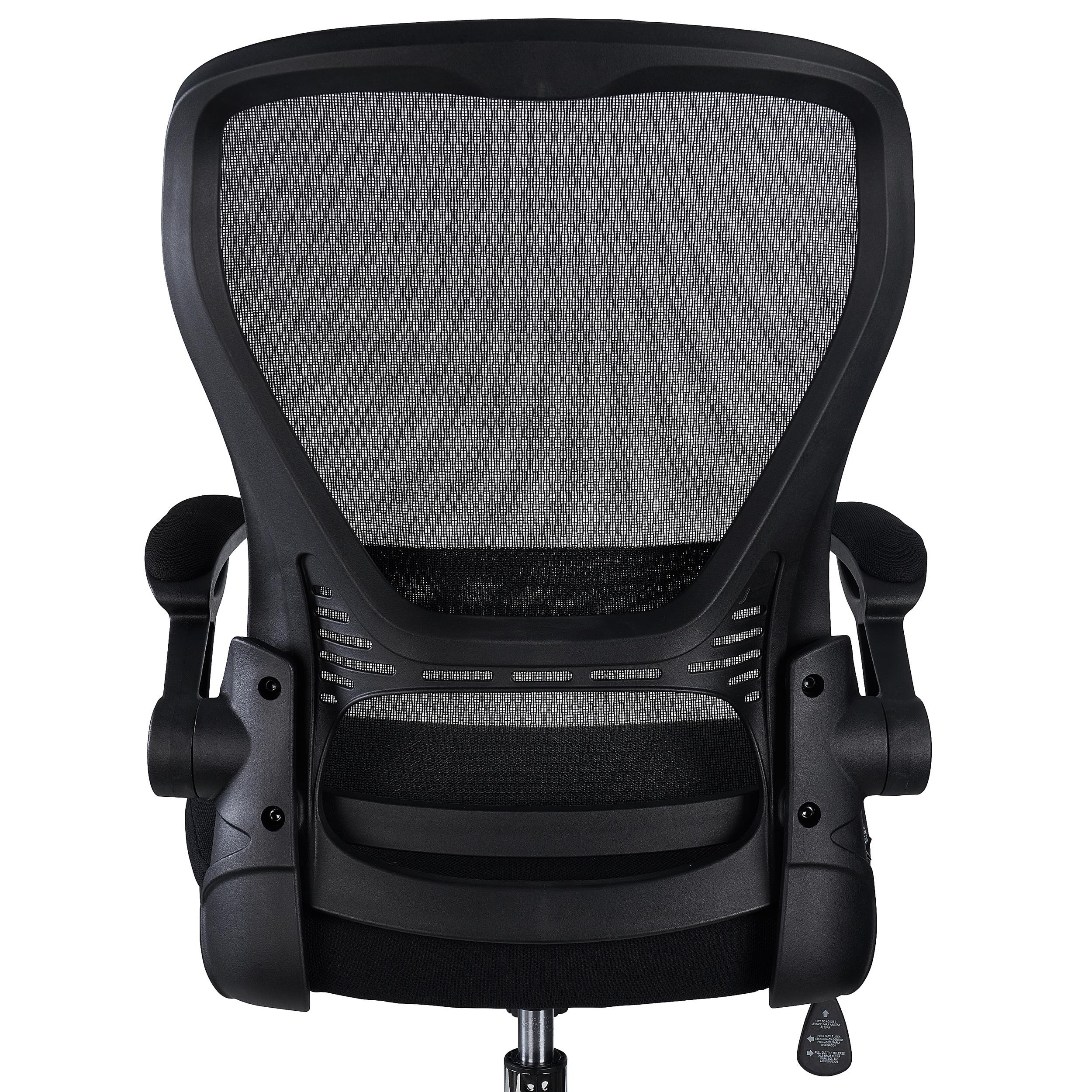 Silla de Oficina CORFU, Brazos Abatibles, Diseño Ergonómico, Transpirable, En Negro