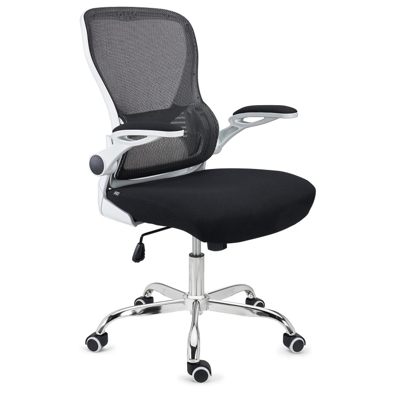 Silla de Oficina CORFU, brazos abatibles, negro