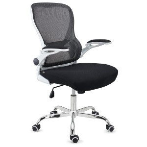 Silla de Oficina CORFU, brazos abatibles, negro