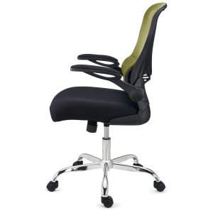 Silla de Oficina CORFU, brazos abatibles, negro