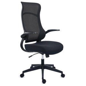Silla de Oficina DAFNE, brazos abatibles, negro