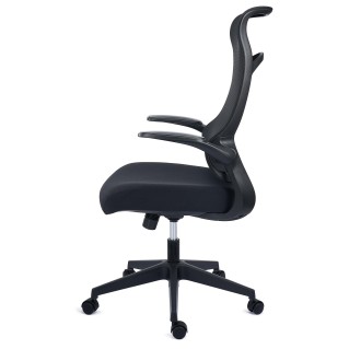 Silla de Oficina DAFNE, brazos abatibles, negro 2
